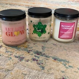 5 Baths and Body Works candles